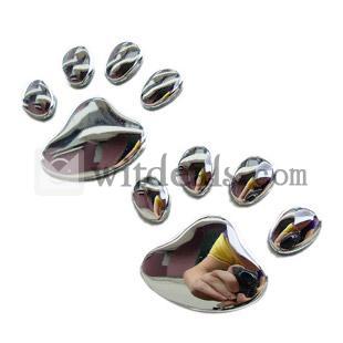 自動車用　熊、犬の足跡模様／3D立体　カーポスト　