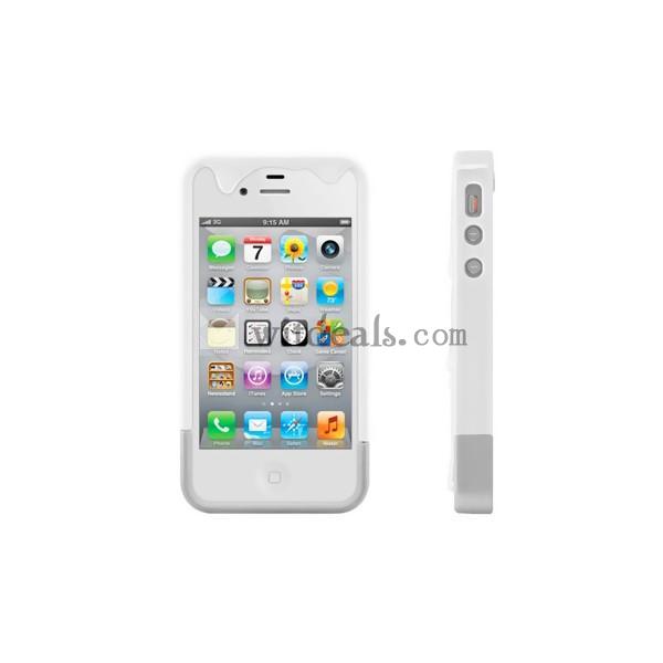 iPhone 4／4Sアイスクリーム式保護ケース/カバー【送料無料】 ポリカーボネート　ホワイト