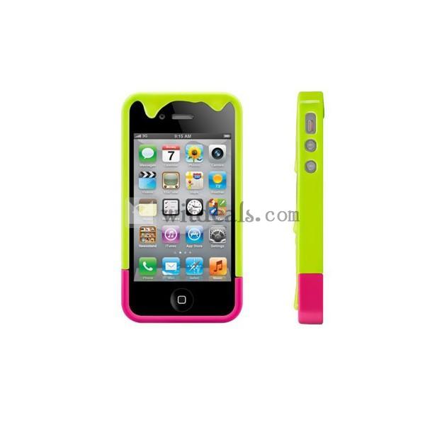 iPhone 4／4Sアイスクリーム式保護ケース/カバー ポリカーボネート　グリーン