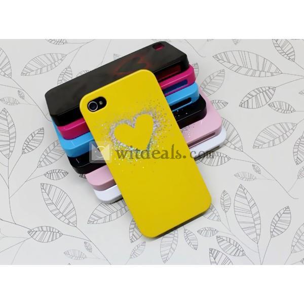 iPhone 4／4S保護ケース/カバー PC 超薄【送料無料】イエロー