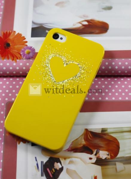 iPhone 4／4S保護ケース/カバー PC 超薄【送料無料】イエロー