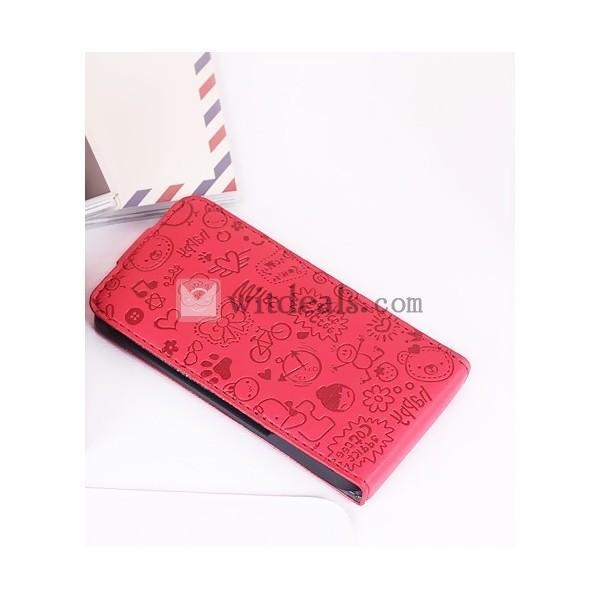 iPhone 4／4Sレザーケース/カバー　PU 【送料無料】レッド
