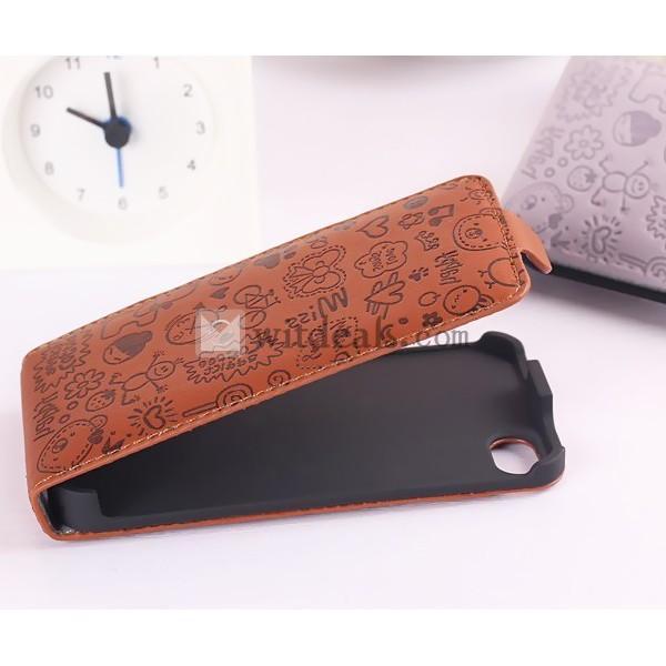 iPhone 4／4Sレザーケース/カバー　PU コーヒー色