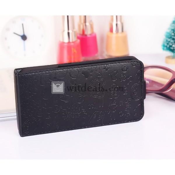iPhone 4／4Sレザーケース/カバー　 PU　ブラック