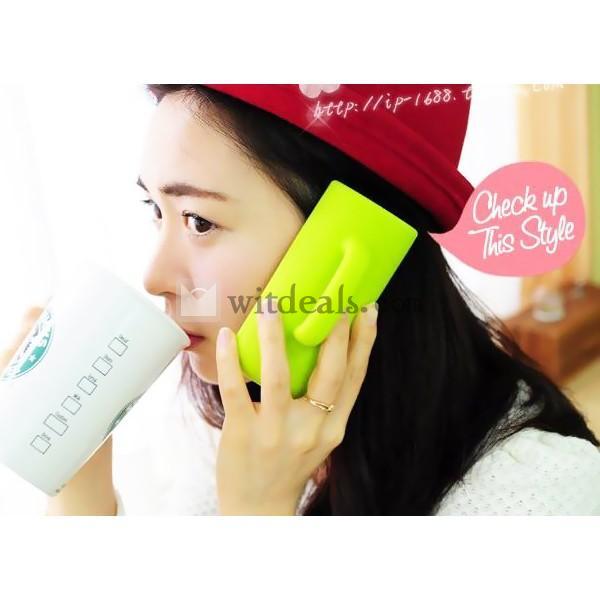 MUG CASEiPhone 4／4S保護ケース/カバー シリカゲル シリコンケース/カバー【送料無料】イエローグリーンー