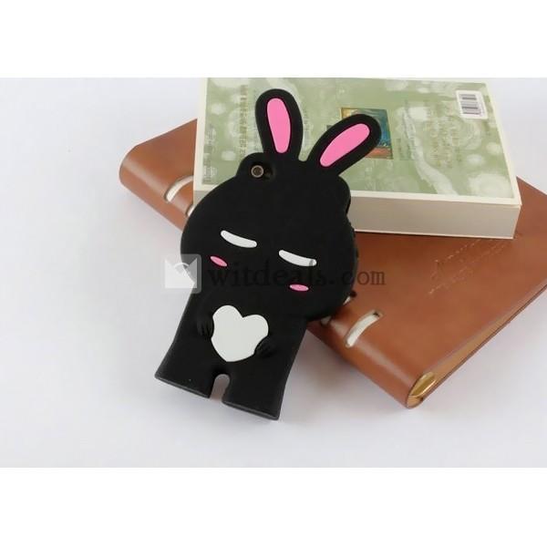 囧兎兎iPhone4/4Sアイフォン4／4S保護ケース/カバー　ブラック