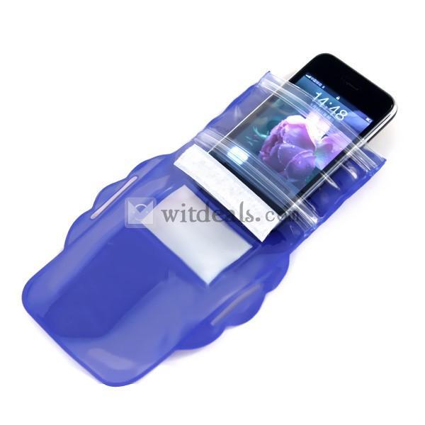 携帯電話/スマートフォン（スマホ）用防水バッグ・ケース・カバー PVC ブルー