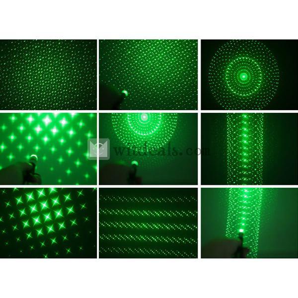 出力100mw　5種類星キャップ付のグリーンレーザーポインター
