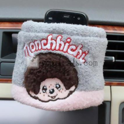 車内用　ミニポケット　エアコンの吹き出し口に取付可能　グレー