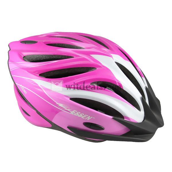 自転車ヘルメット／マウンテンバイク用ヘルメット　LEDライト付　ピンク