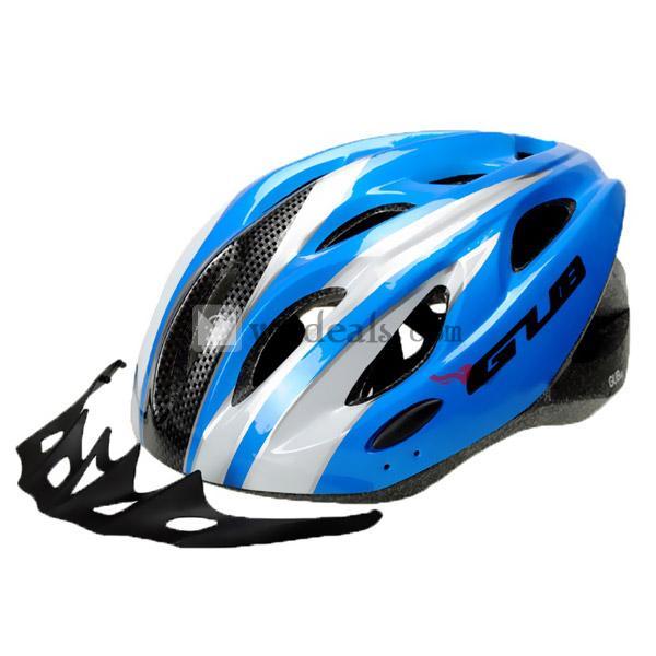 自転車用ヘルメット／サイクリング用ヘルメット／サイクルヘルメット　LED付　ブルー