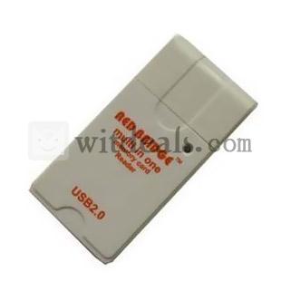 USB2.0対応メモリリーダー　SD TF M2 MS対応　グレー
