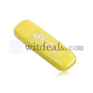 カードリーダー　USB2.0対応　多機能　TF＋SD＋MS対応　イエロー
