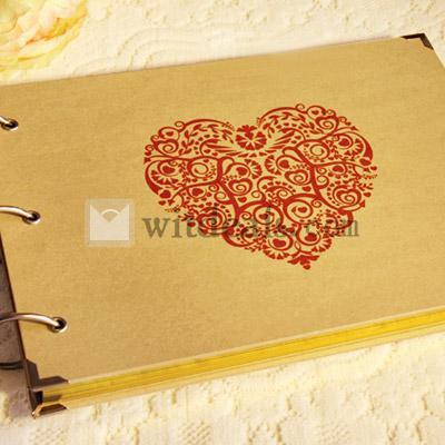 10インチ 貼り付け式 写真入れ／フォトアルバム 金色黒台紙 心の扉 金色