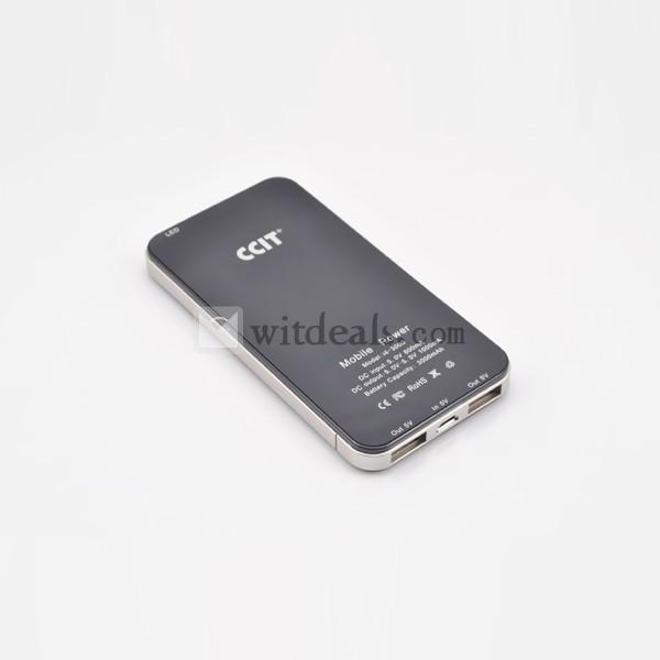 USBポート iPhone4外観 iPad/iPhone モバイルバッテリー3000mAh