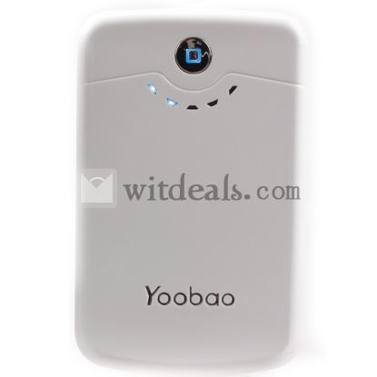 【送料無料】二つUSBポート 11200mAh　iPad2／3＆iPhone5／4／4S／3G／3GS モバイルバッテリー　ホワイト