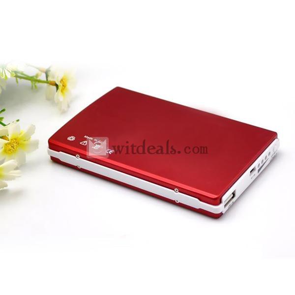 9001mAh—10000mAh　６つ充電用変換プラグ　通用タイプモバイルバッテリー【iPhone5にも対応】レッド