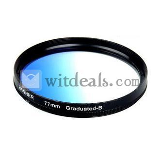 カメラ用フィルター 77mm　ハーフグラデーションフィルター ブルー 青