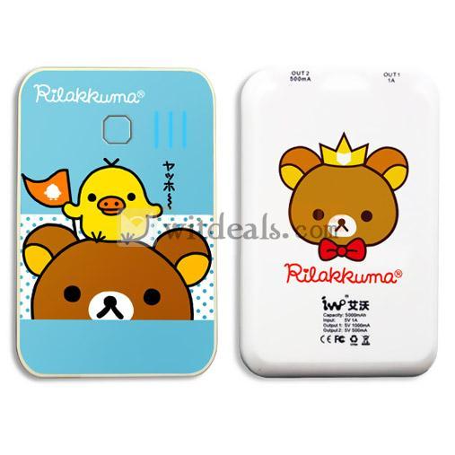 熊ちゃん　5000mAh オシャレ&カワイイ！コンパクト・大容量モバイルバッテリー　iPhone5/4/4S&iPad2/3など用