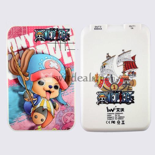 ワンピース　可愛いチョッパー　大容量・コンパクト　 5000mAhモバイルバッテリー【iPhone5にも対応】