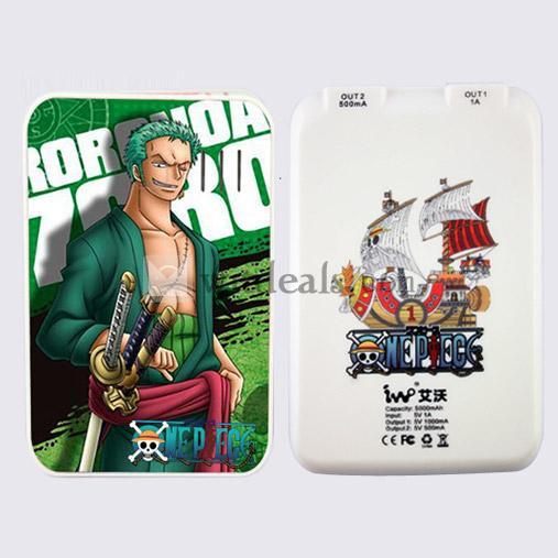 大容量5000mAh　iPhone5/4/4S & iPad2/3用モバイルバッテリー　【ワンピース　ロロノア・ゾロ】　