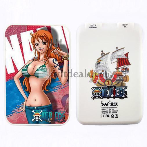 ワンピース　ナミ　持ち運びに便利　コンパクト・大容量モバイルバッテリー　5000mAh【iPhone5にも対応】