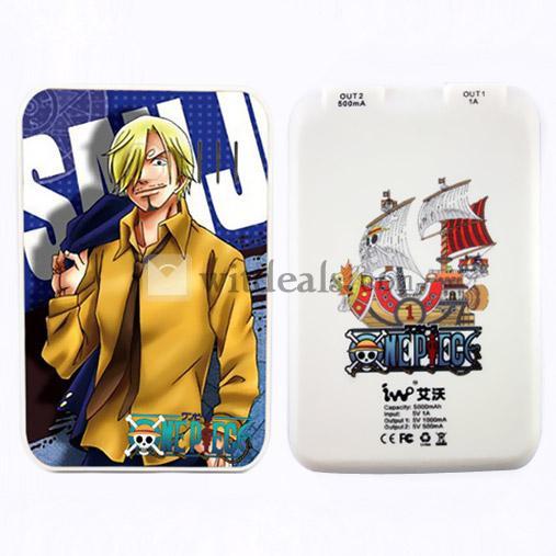 【ワンピース　サンジ】5000mAh　薄型軽量＆かわいいUSBモバイルバッテリー　iPhone5・iPad・各種モバイル機器対応
