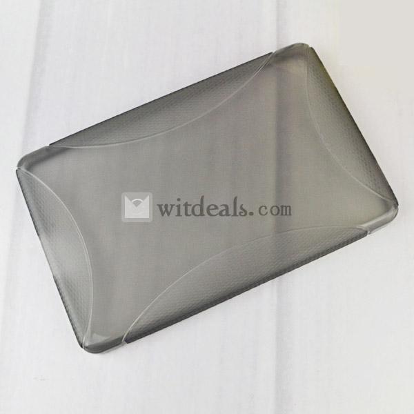 7インチ　タブレット　アマゾン　Amazon Kindle Fire　専用TPUケース／透明保護ケース　八字柄　グレー