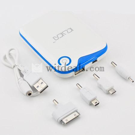モバイルバッテリー／大容量携帯充電器　5000mAh　iPhone 5/iPad miniにも対応可能　白