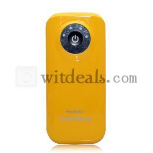 5600mAh 大容量・コンパクト iPhone5用モバイルバッテリー充電器 iPhone5sバッテリー黄