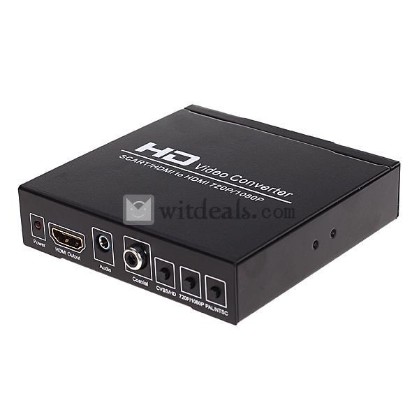 SCART+HDMIからHDMIへコンバータ HDV-8S SCART+HDMI－HDMI変換器　1080p　