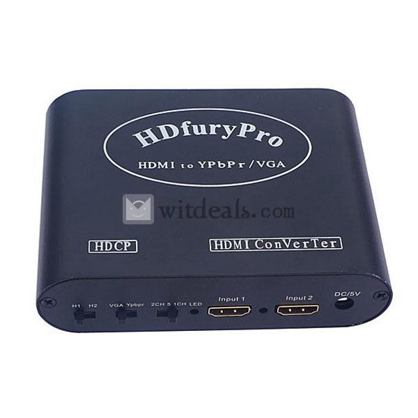 HDMIからVGA/YPBRへコンバータ／HDMI分配器 HD668 HDMI－VGA変換器