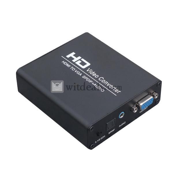 HDMIからVGA　SPDIF／Audioへ変換する　HDMIコンバータ/変換器　　