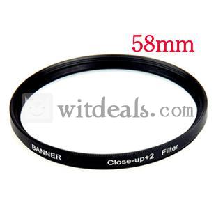 カメラ接写用クローズアップレンズ (+2)フィルター　450D 500D 550D 600D　フィルター径58mm