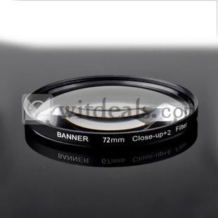 撮影用クローズアップレンズ(+2)　フィルター径72mm