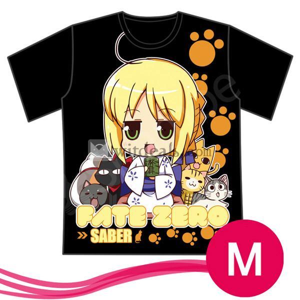 fate stay night saber（セイバー）Tシャツ　男女兼用　ブラック サイズ：M