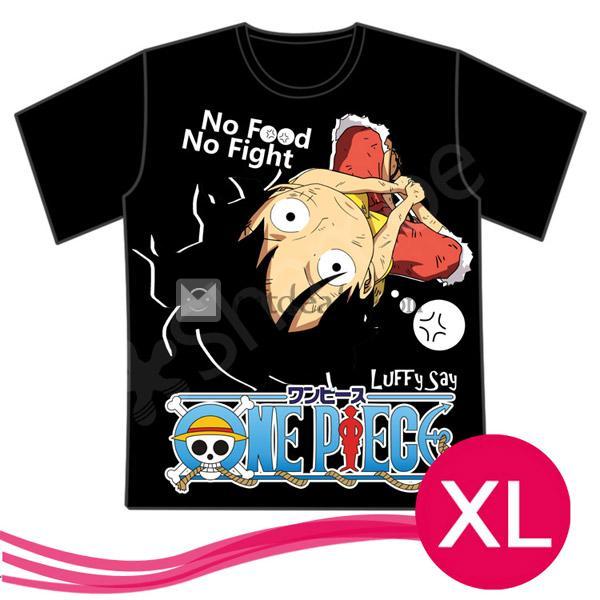 ONE PIECE 【ワンピース】 ルフィ　Tシャツ　男女兼用　ブラック　サイズ：XL
