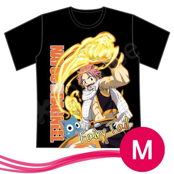 Fairy Tail/フェアリーテイル Natsu Dragneel/ナツ·ドラグニル 半袖コスプレTシャツ/ 日常服 男女兼用　ブラック　サイズ：M