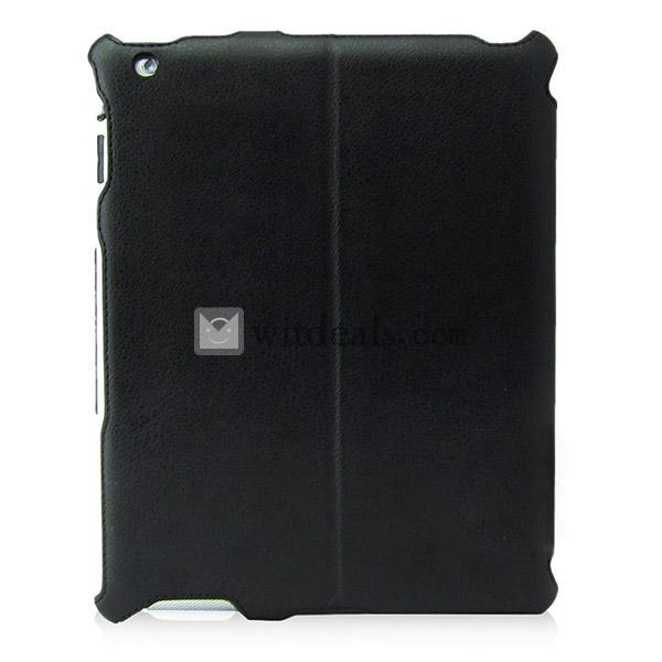 横開きタイプ　iPad miniレザーケース／iPad miniカバー　3段階調節可能　選べる7色　ブラック