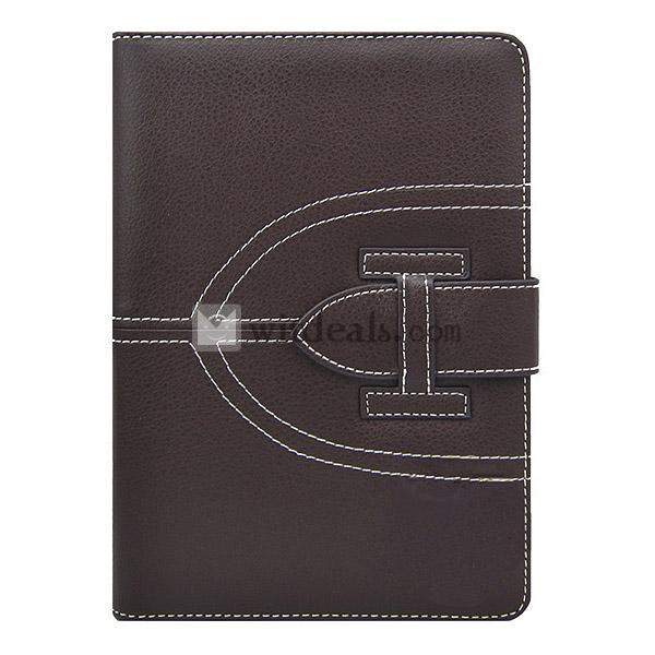 iPad miniレザーケース／iPad miniカバー　横開き　スタンドタイプ　選べる7色　ブラウン