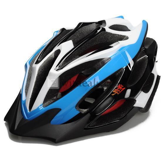 自転車用ヘルメット／安全帽子　一体成形ヘルメット　ブルーブラック　