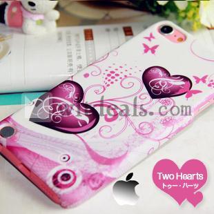 iPod touch 5 磨き砂保護ケース　ハードケース　Two Hearts