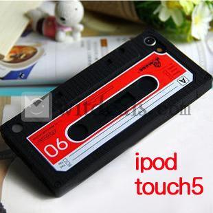カセットテープ　iPod touch 5シリコンケース　iPod touch5カバー
