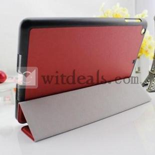 iPad Mini 専用スタンド機能付スマートカバー　iPad Miniレザーケース　青、緑、赤