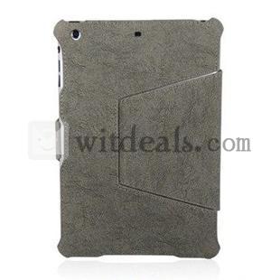 iPad Miniカウボーイスキンレザーケース　iPadミニ保護カバー　グレー