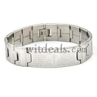 ブレスレット／レット経文図案　シルバーフリーサイズ