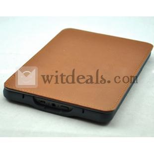 左右開き　Amazon　Kindle Touch 保護カバー／ケース　ライトブラウン　ライト付