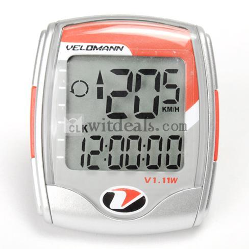 自転車ワイヤレスサイクルコンピュータ／サイクルメーター　V1.11防水　オレンジホワイト