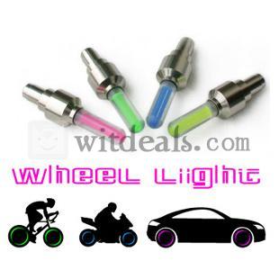 サイリューム型自転車車輪灯／バルブライト三つ電池付き