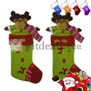 クリスマス　ソックス　靴下　熊ちゃん　クリスマスオーナメント　クリスマスツリー飾り